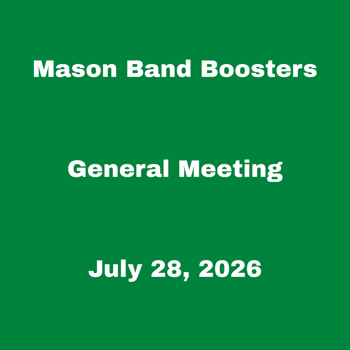 Booster Meeting Update